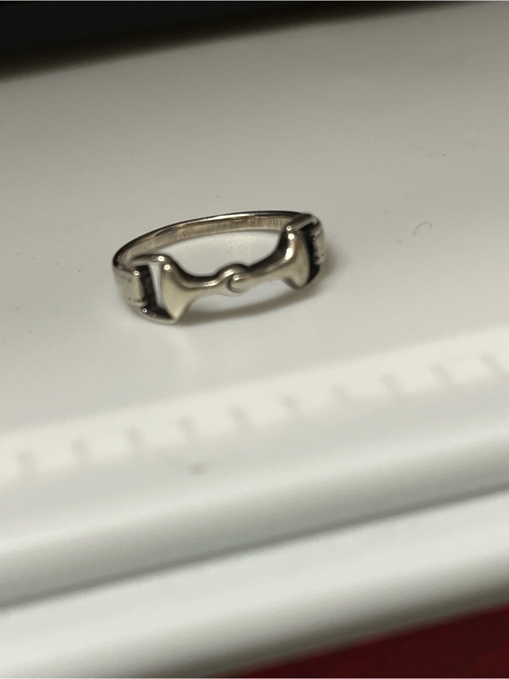Source Unknown Silver Tone Horse Bit Ring - Picture 4 of 4